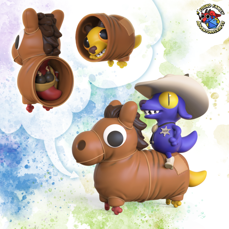 Kobold Cowpoke and Horse