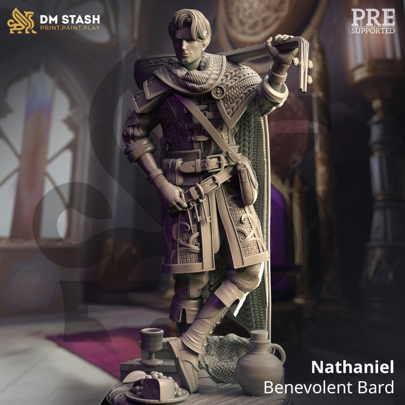 miniature Nathaniel - Benevolent Bard by DM Stash