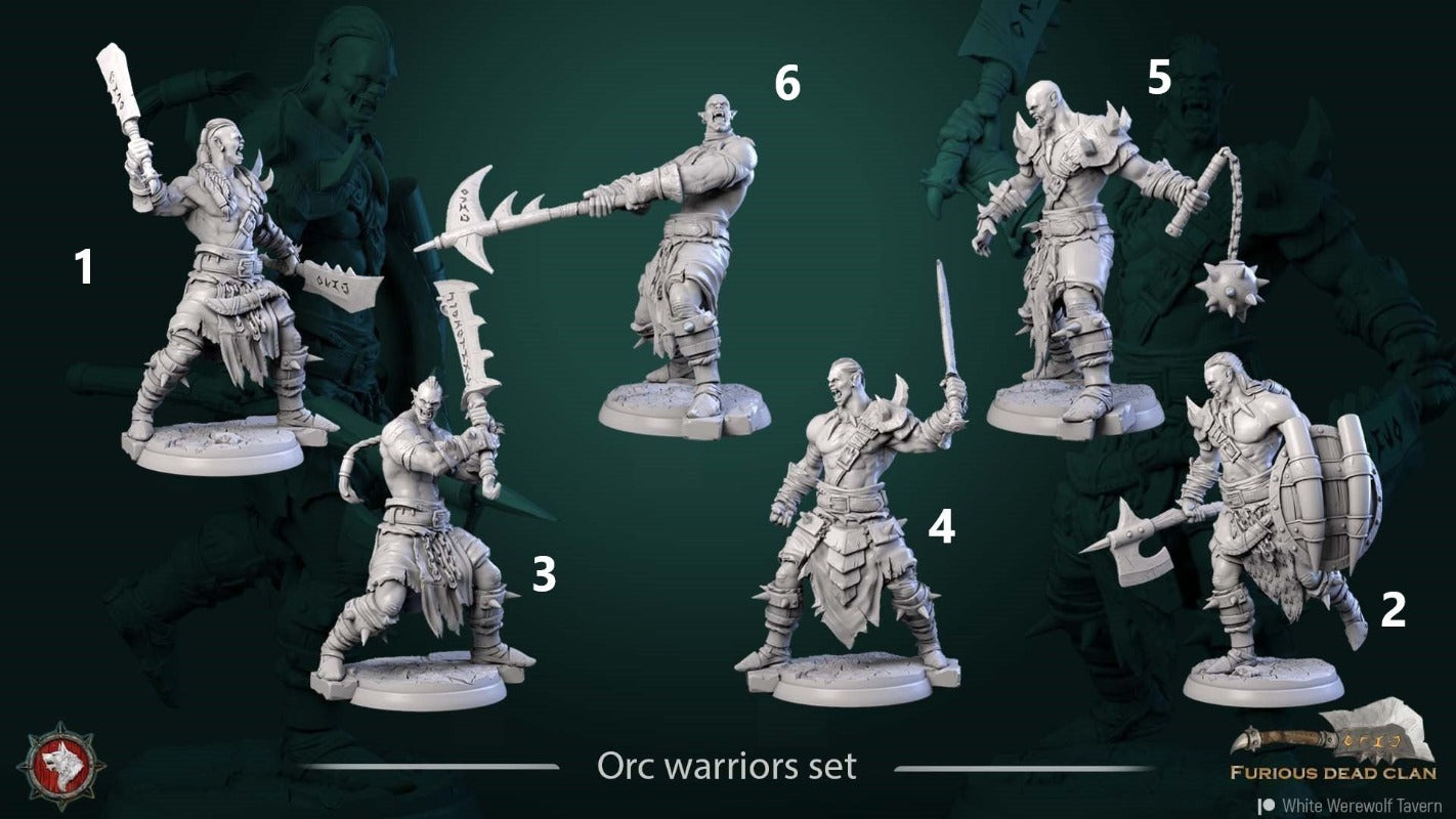 miniature Orc Warriors by White Werewolf Tavern