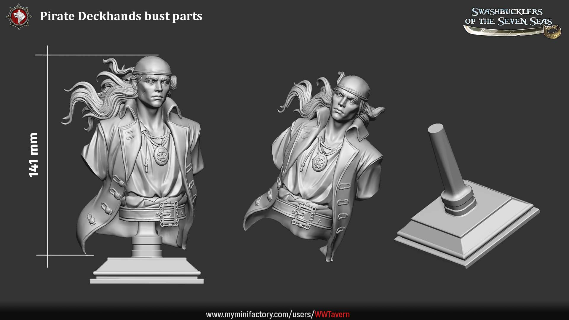 Pirate Deckhand - Bust