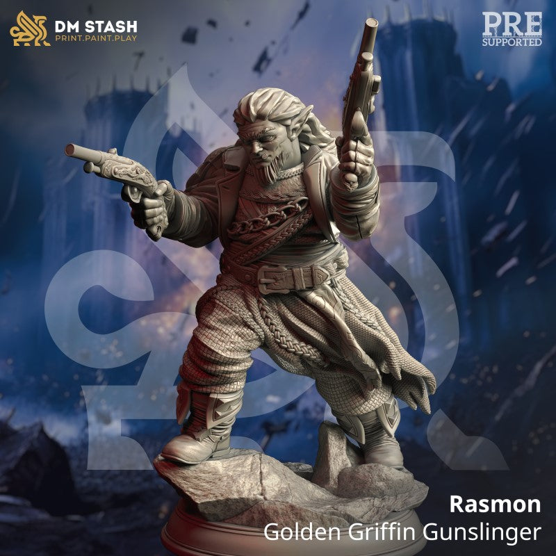 miniature Rasmon - Golden Griffin Gunslinger by DM Stash