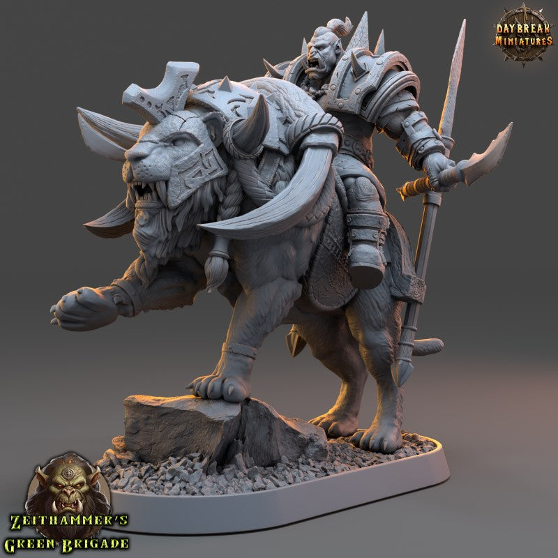 miniature Rian Haaz on Cutter Cat by Daybreak Miniatures