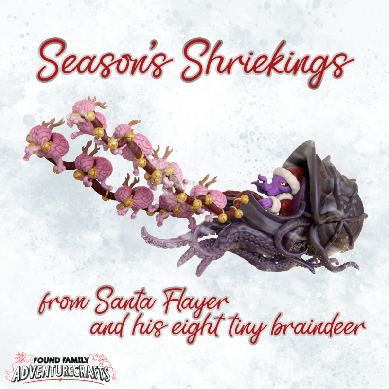 Mind-Flayer Santa with Braindeer