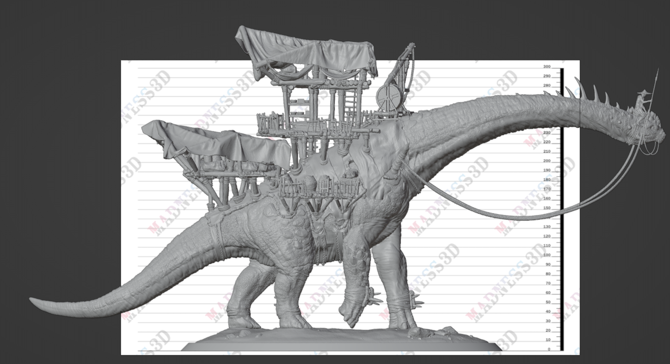 Brachiosaurus With Caravan