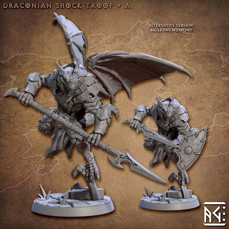 miniature Draconian Shock Troop by Artisan Guild.