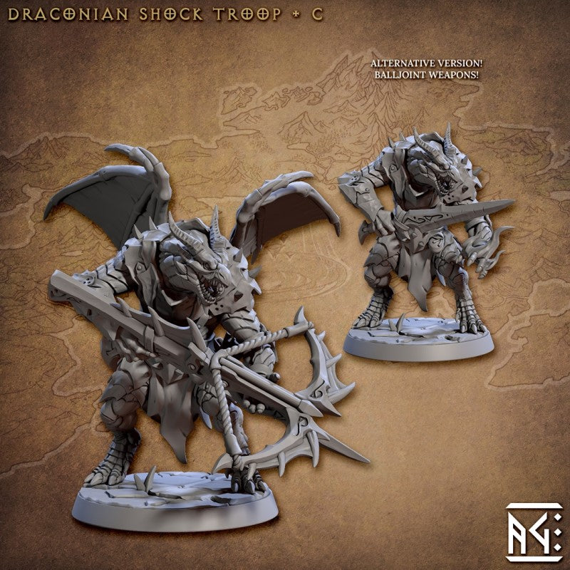 miniature Draconian Shock Troop by Artisan Guild.