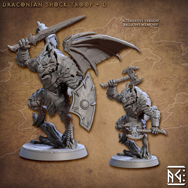 miniature Draconian Shock Troop by Artisan Guild.