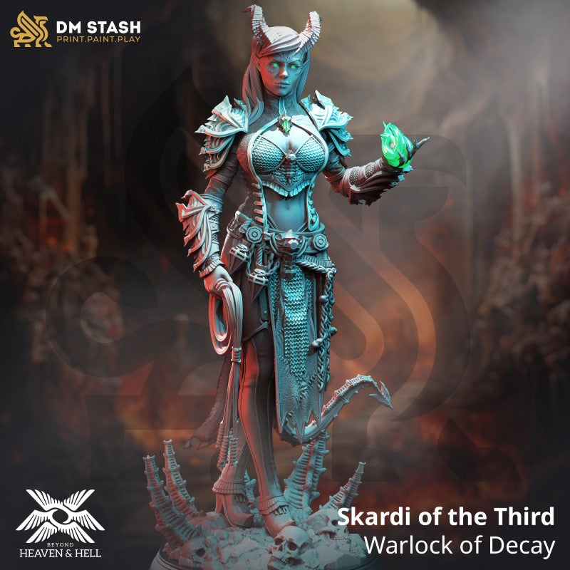 Miniature Skardi of the Third - Warlock of Decay by DM Stash