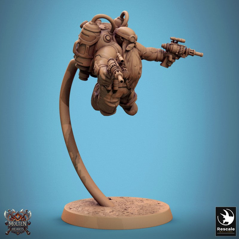 Dwarf Steampunk - Dual Gun Fly