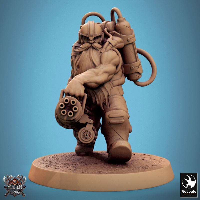 Dwarf Steampunk - Gatling Walk B