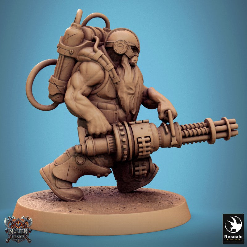 Dwarf Steampunk - Gatling Walk B