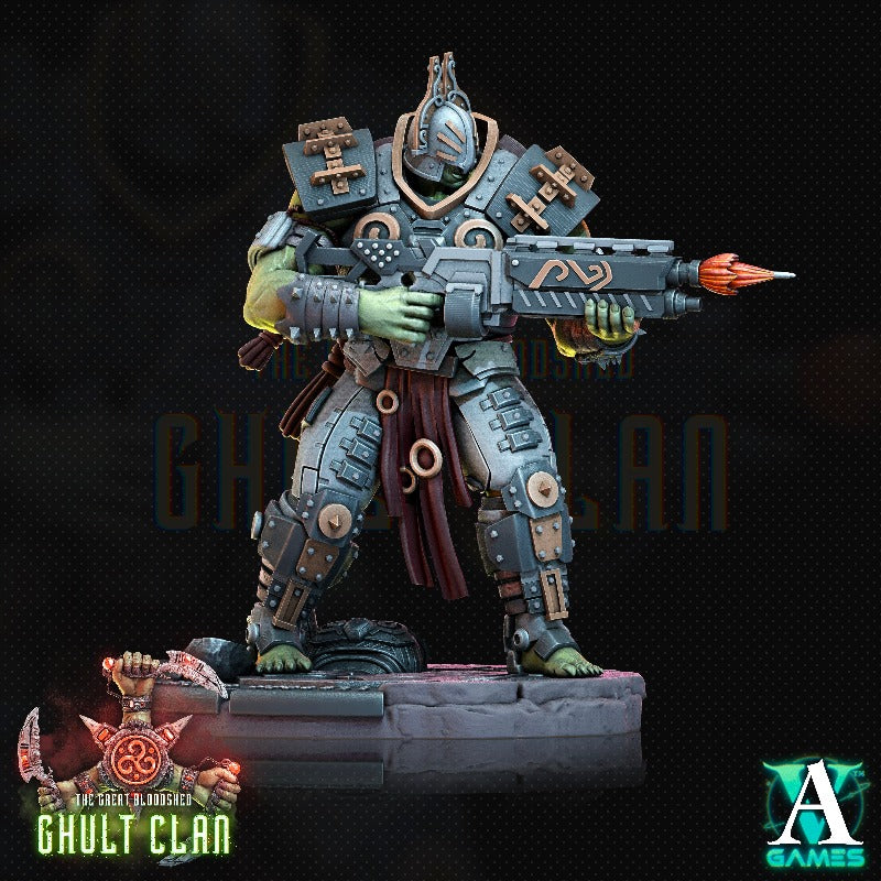 miniature Ghult Gallowglass Orc by Archvillain Games