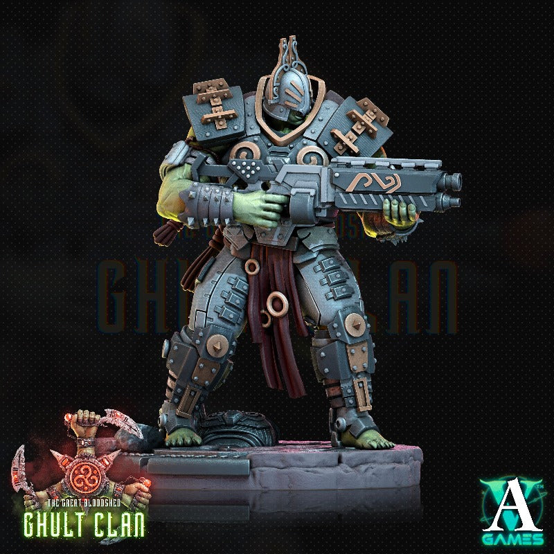 miniature Ghult Gallowglass Orc by Archvillain Games