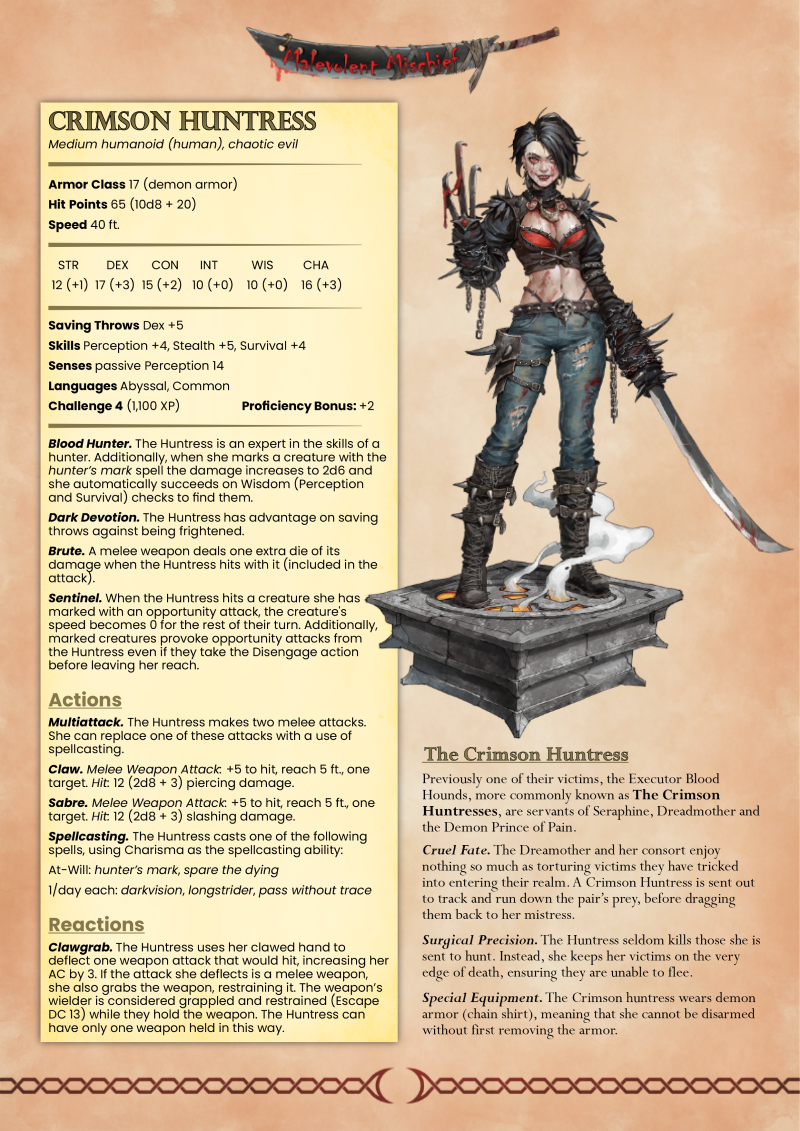 The Crimson Huntress - V1