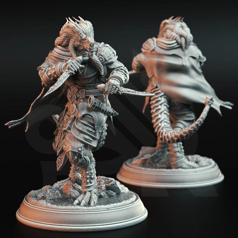 Miniature Umbrascale - Dragonborn Roguen by DM Stash
