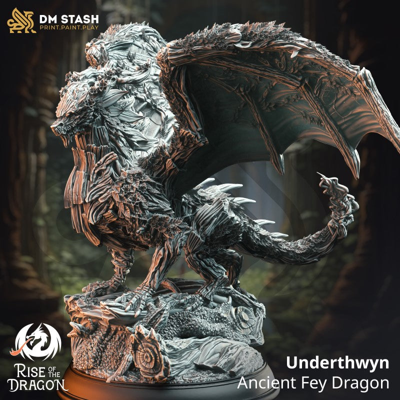 Miniature Underthwyn - Ancient Fey Dragon by DM Stash