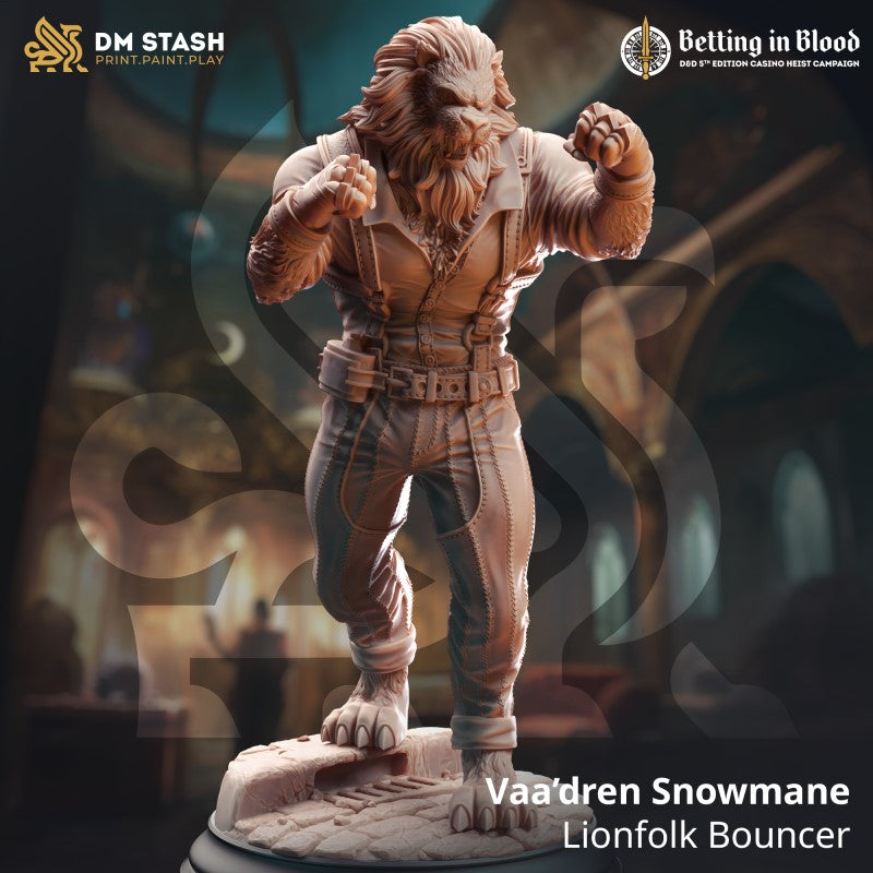 Vaa'dren Snowmane - Lionfolk Bouncer