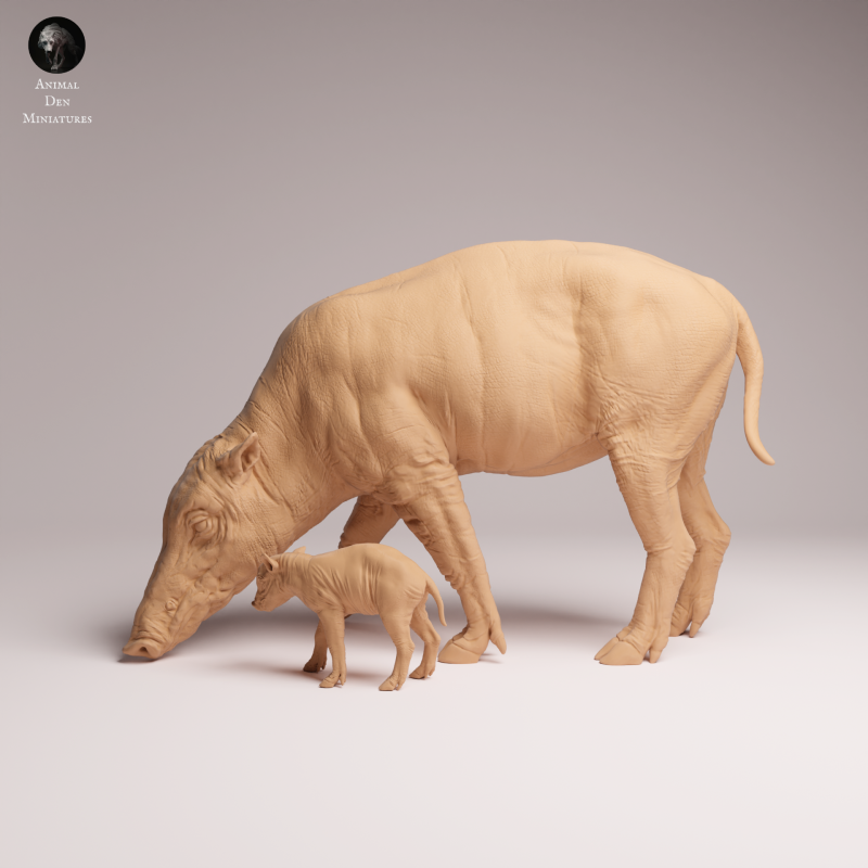 North Sulawesi Barbirusa Female with Piglet 1:16