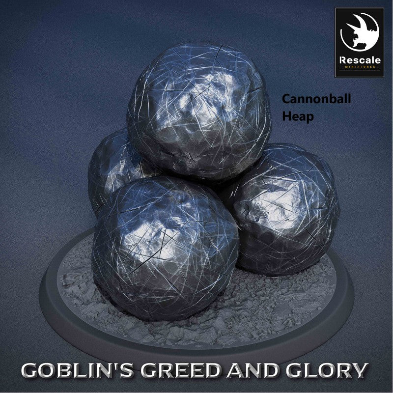 Goblin Camp Props - Cannonball Stack