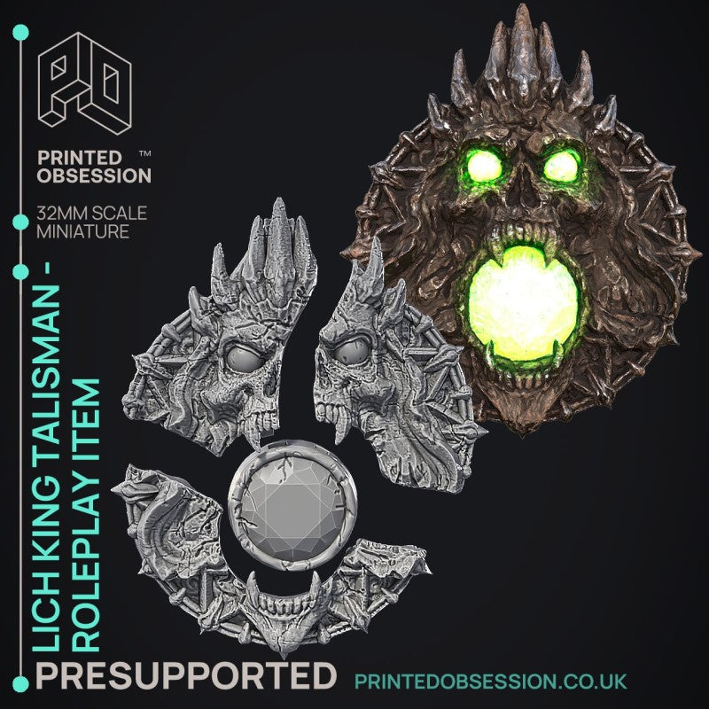 miniature Lich King Talisman by Printed Obsession