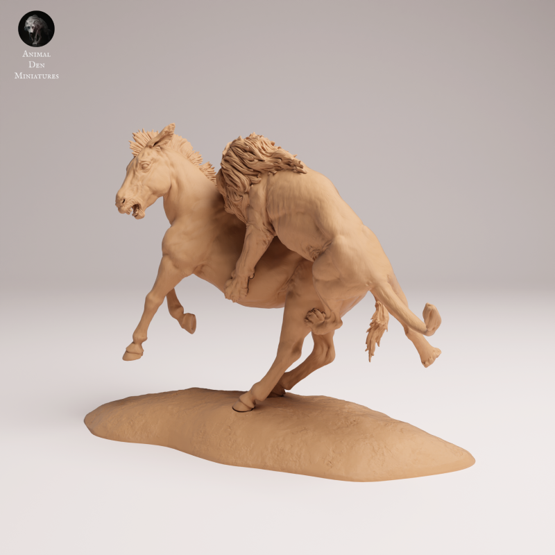 Lion Hunting Zebra 1-24