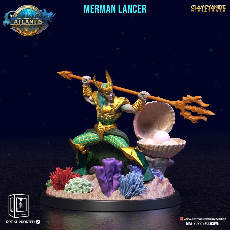 miniature Merman Lancer by Clay Cyanide