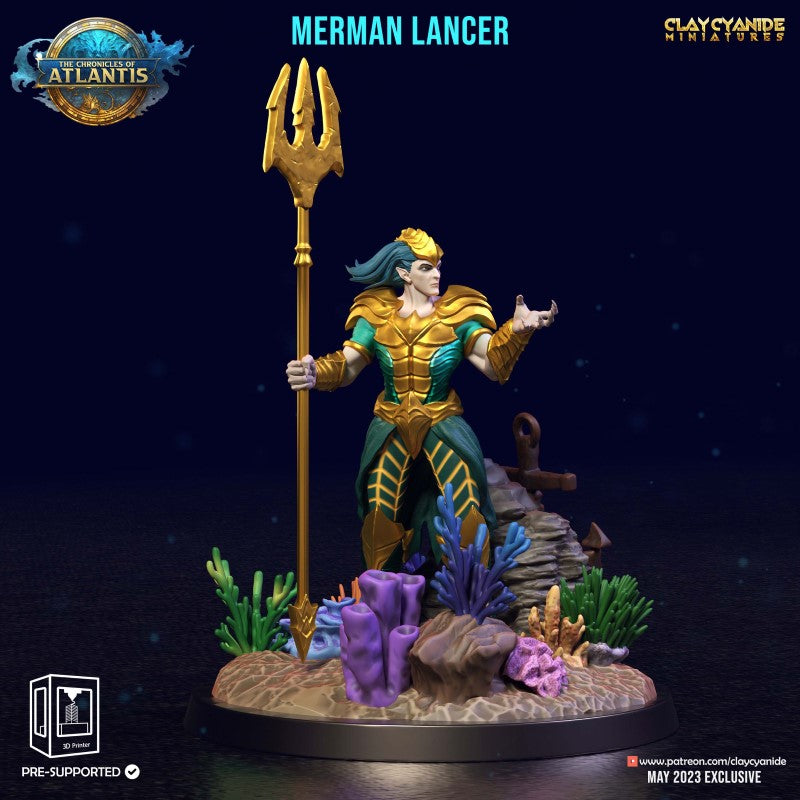 miniature Merman Lancer by Clay Cyanide