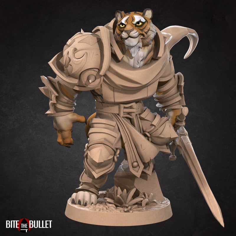 Miniature Tabaxi Paladin by Bite the Bullet