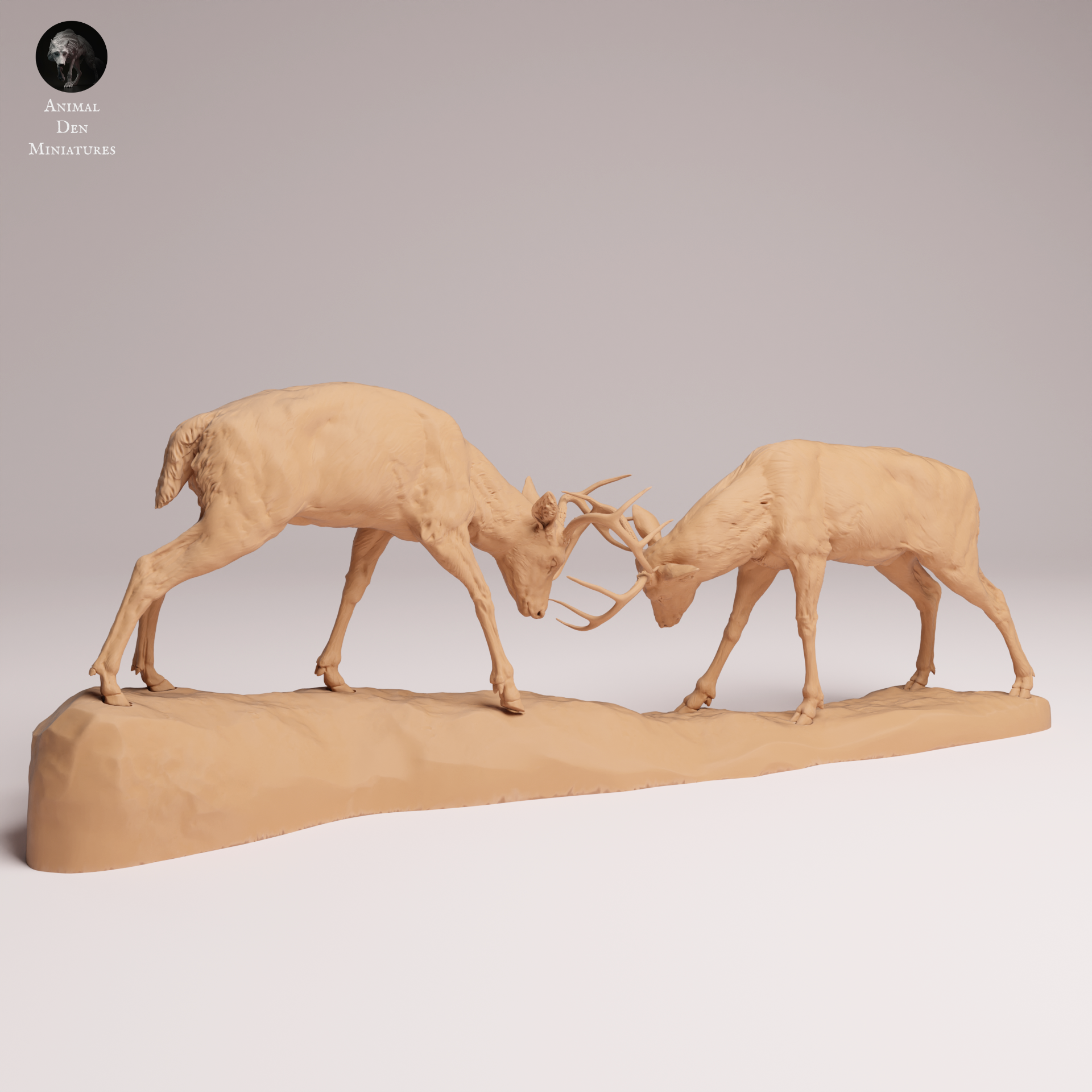 White Tailed Deer Fight 1:24