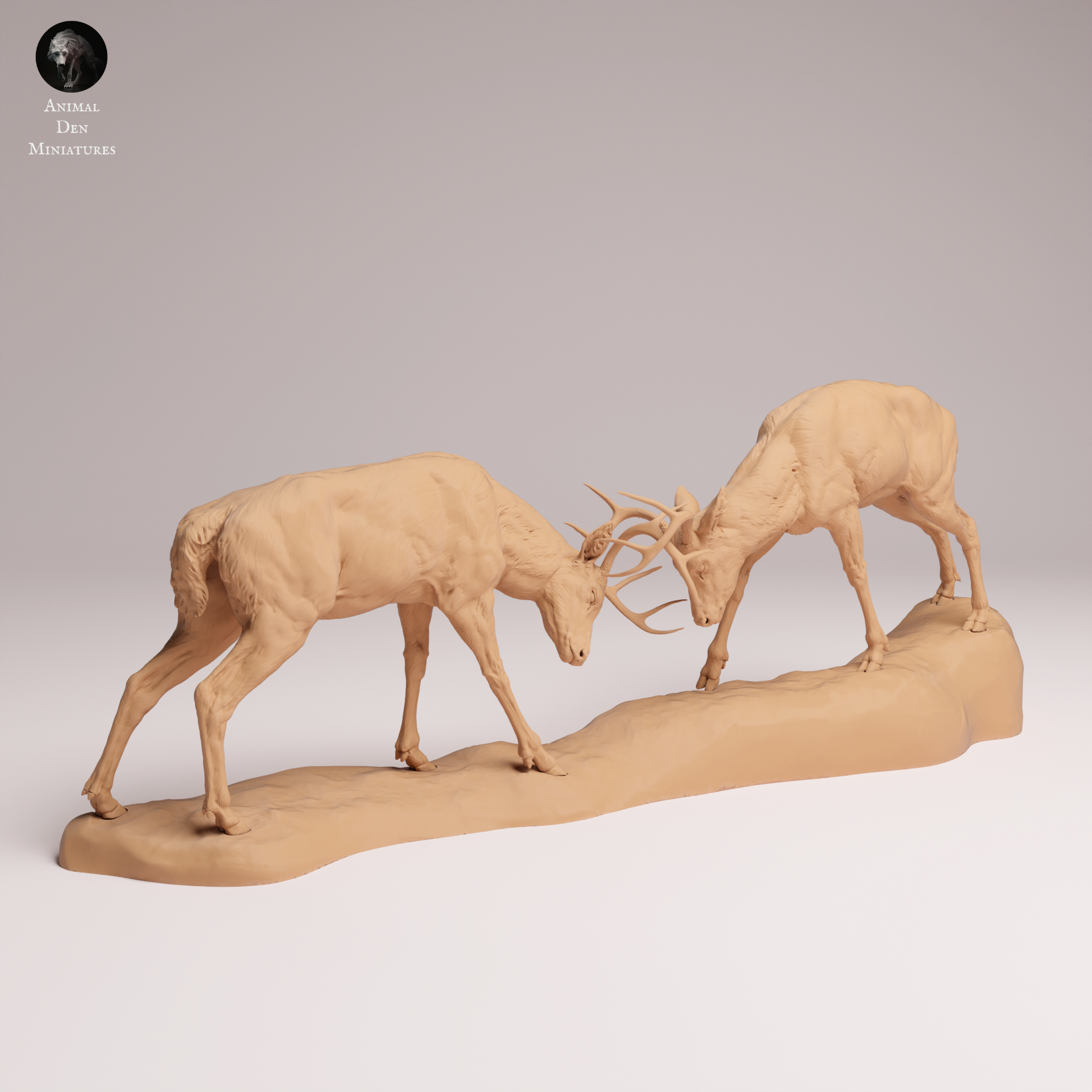 White Tailed Deer Fight 1:24