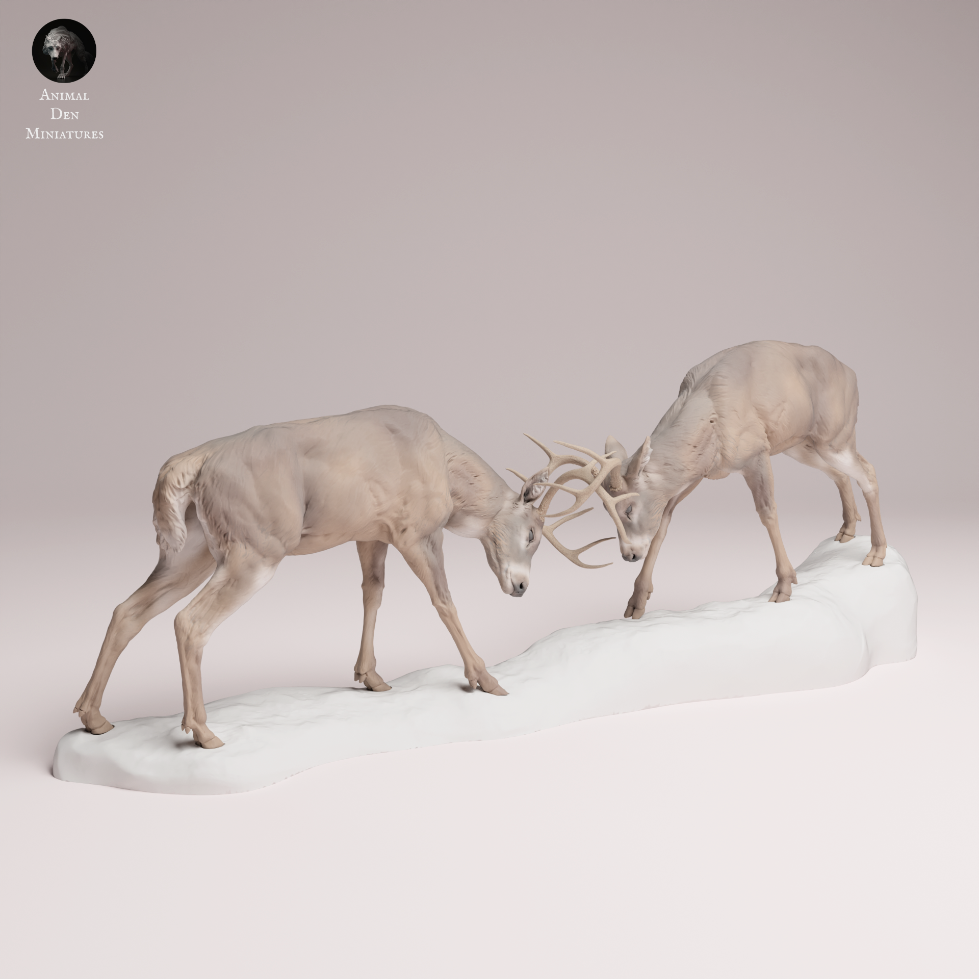 White Tailed Deer Fight 1:24