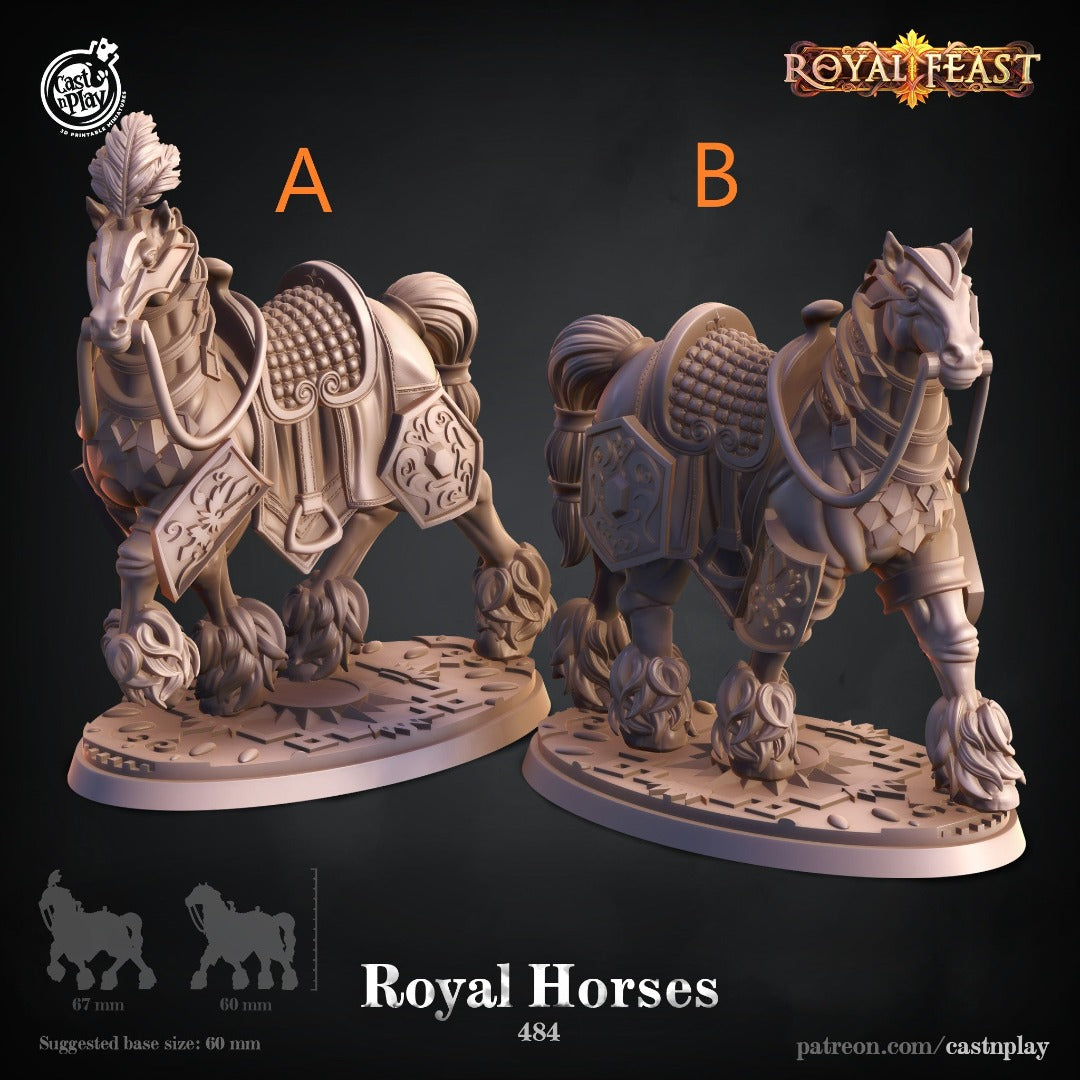 armored royal horses
