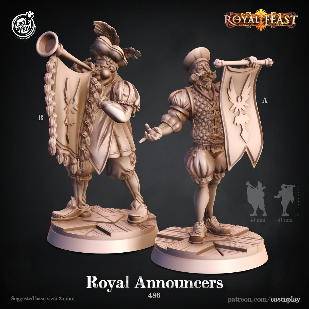 Royal announcer trumpet player unpainted resin unpainted resin 3D Printed Miniature