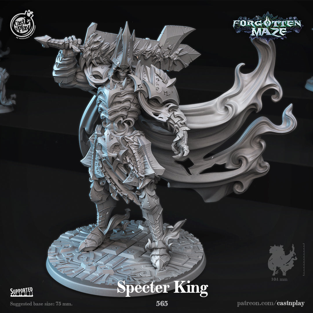 Undead skeleton king broad sword on shoulders