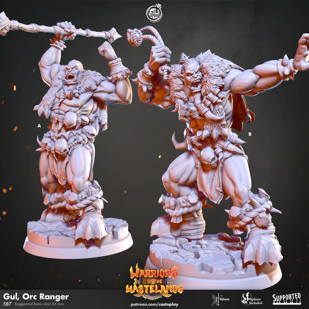 miniature Gul - Ranger Orc sculpted by Cast n Play