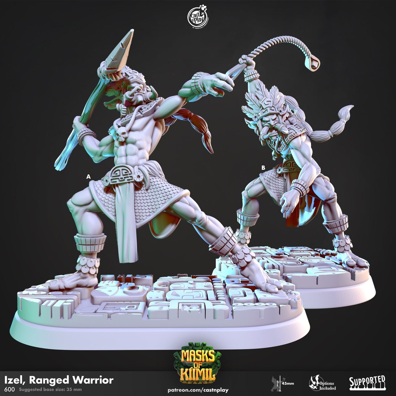 miniature Izel - Ranged Warrior sculpted by Cast n Play