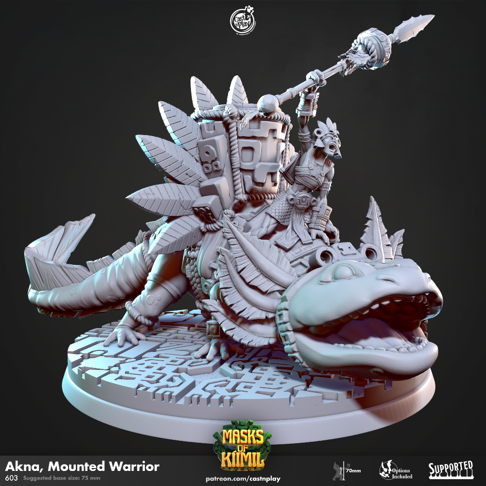 miniature Akna - Mounted Warrior sculpted by Cast n Play