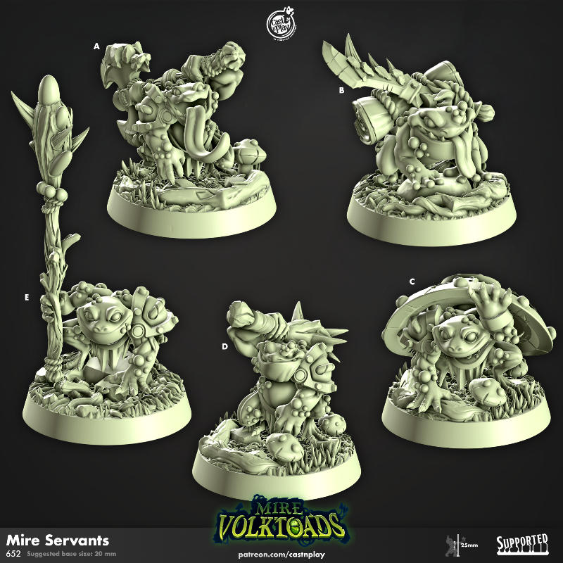 miniature Mire Servants sculpted by Cast n Play