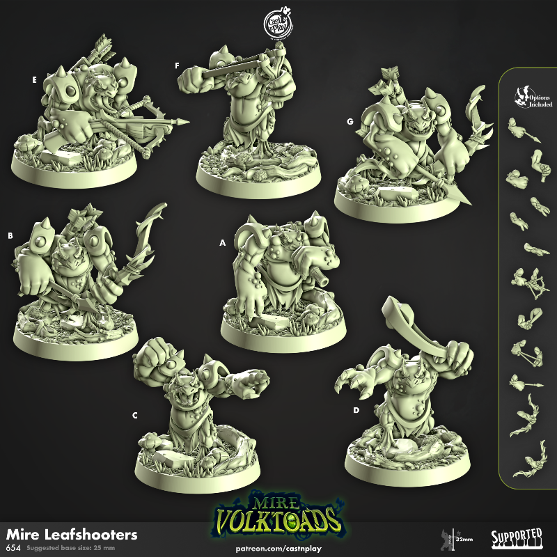 miniature Mire Leafshooters sculpted by Cast n Play