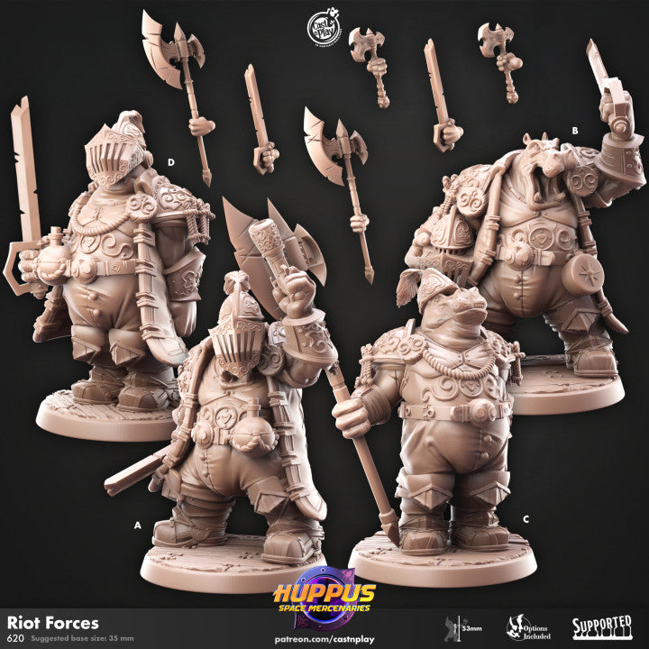 miniature Riot forces sculpted by Cast n Play