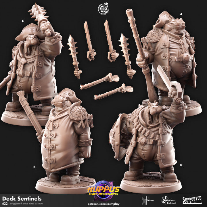 miniature Deck Sentinels sculpted by Cast n Play