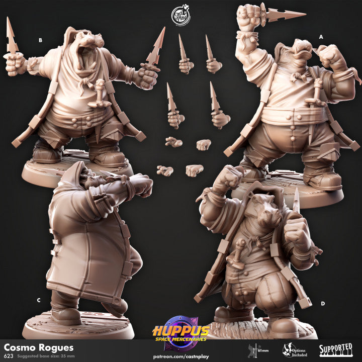 miniature Cosmo Rogues sculpted by Cast n Play