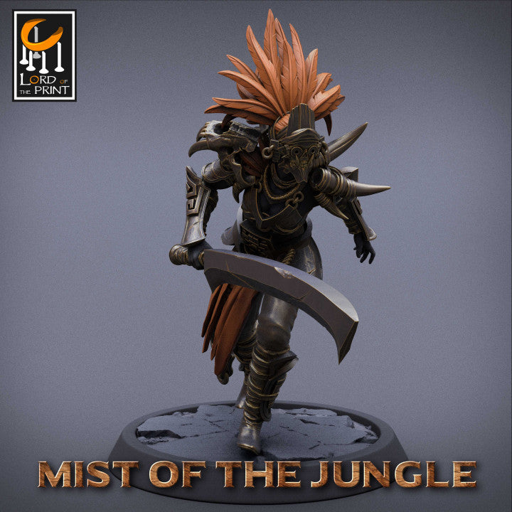 miniature Amazon Light Soldier Spear Run sculpted by Lord of the Print