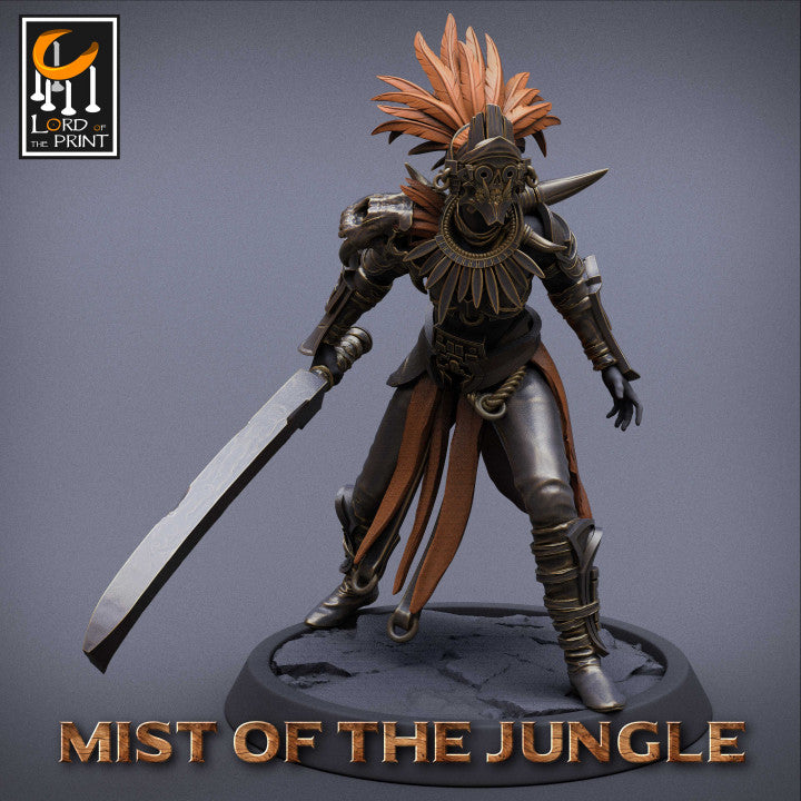 miniature Amazon Light Soldier Dual Sword Stand sculpted by Lord of the Print