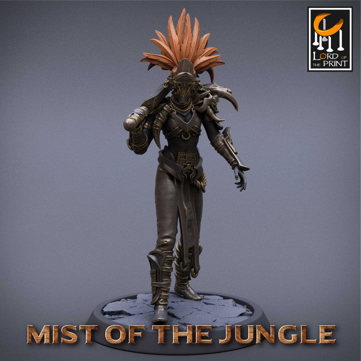 miniature Amazon Light Soldier Dual Sword Walk sculpted by Lord of the Print