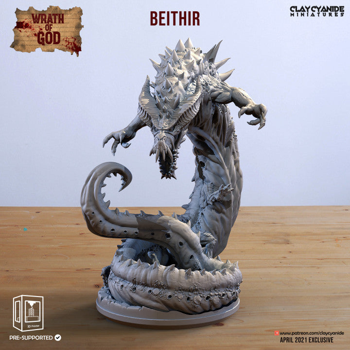 serpent dragon monster unpainted resin unpainted resin 3D Printed Miniature