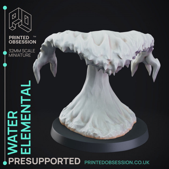 Water elemental unpainted resin unpainted resin 3D Printed Miniature
