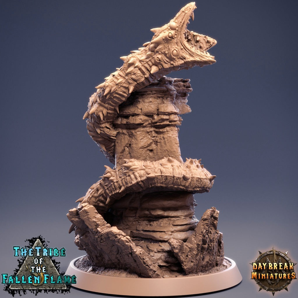 Dread wriggler serpent monster Unpainted Resin 3D Printed Miniature