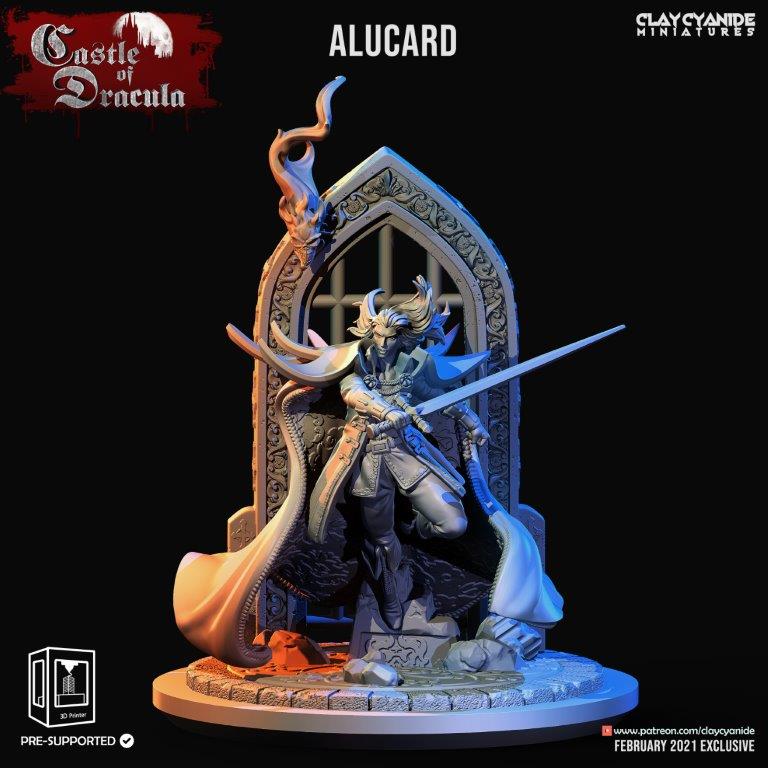 Son of Dracula vampire male fighter Unpainted Resin 3D Printed Miniature