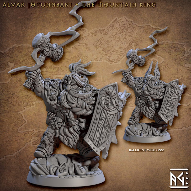 miniature Alvar Jotunnbani sculpted by Artisan Guild
